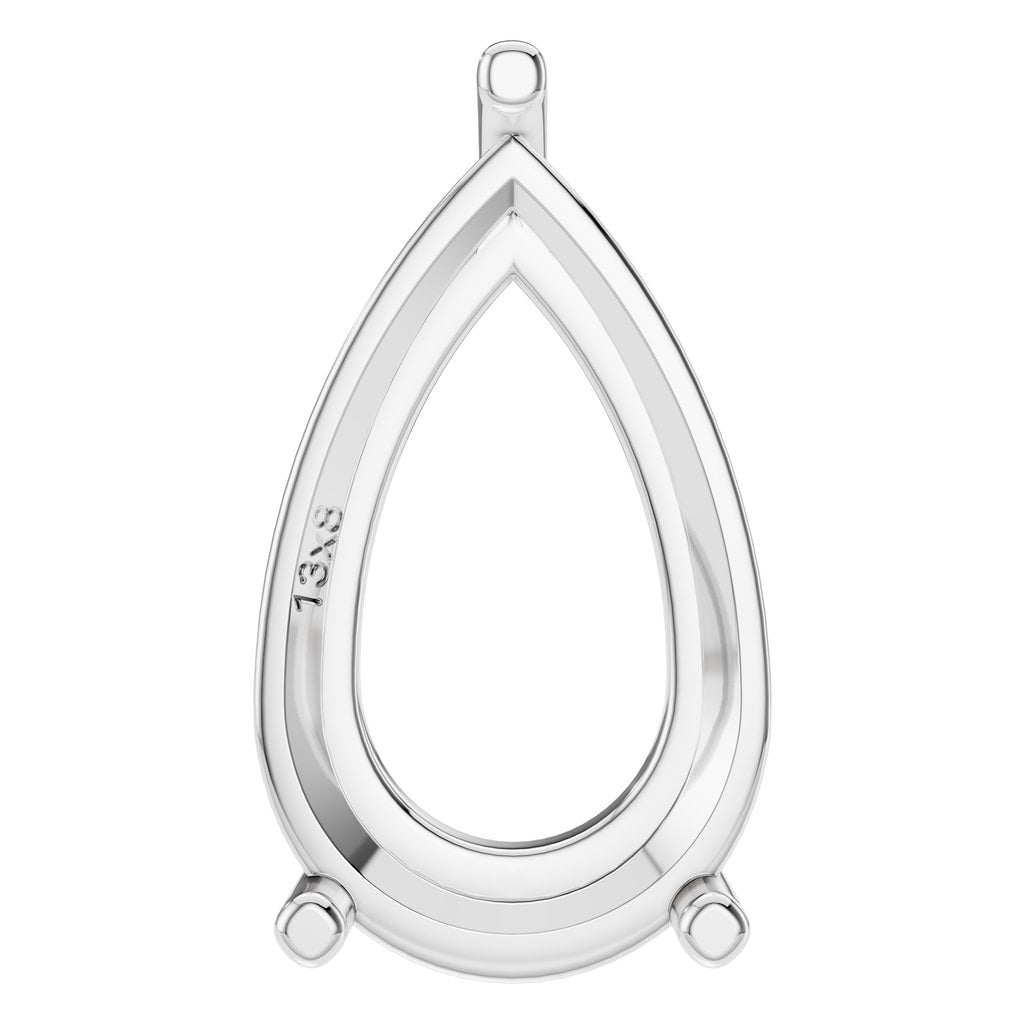 PE-0662 White Gold Pendant UNSET - Main View