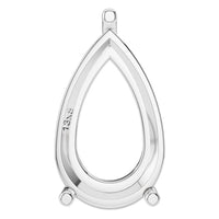 PE-0662 White Gold Pendant UNSET - Main View