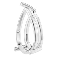 PE-0662 White Gold Pendant UNSET - Angle View