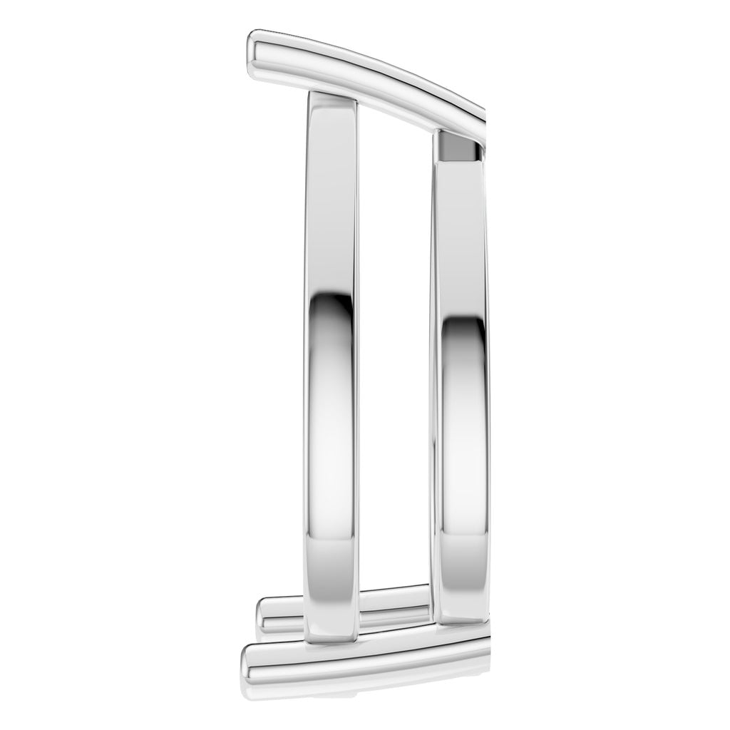 PE-0662 White Gold Pendant UNSET - Side View