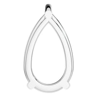 PE-0662 White Gold Pendant UNSET - Back View