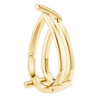 PE-0662 Yellow Gold Pendant UNSET - Angle View