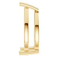 PE-0662 Yellow Gold Pendant UNSET - Side View
