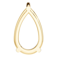 PE-0662 Yellow Gold Pendant UNSET - Back View