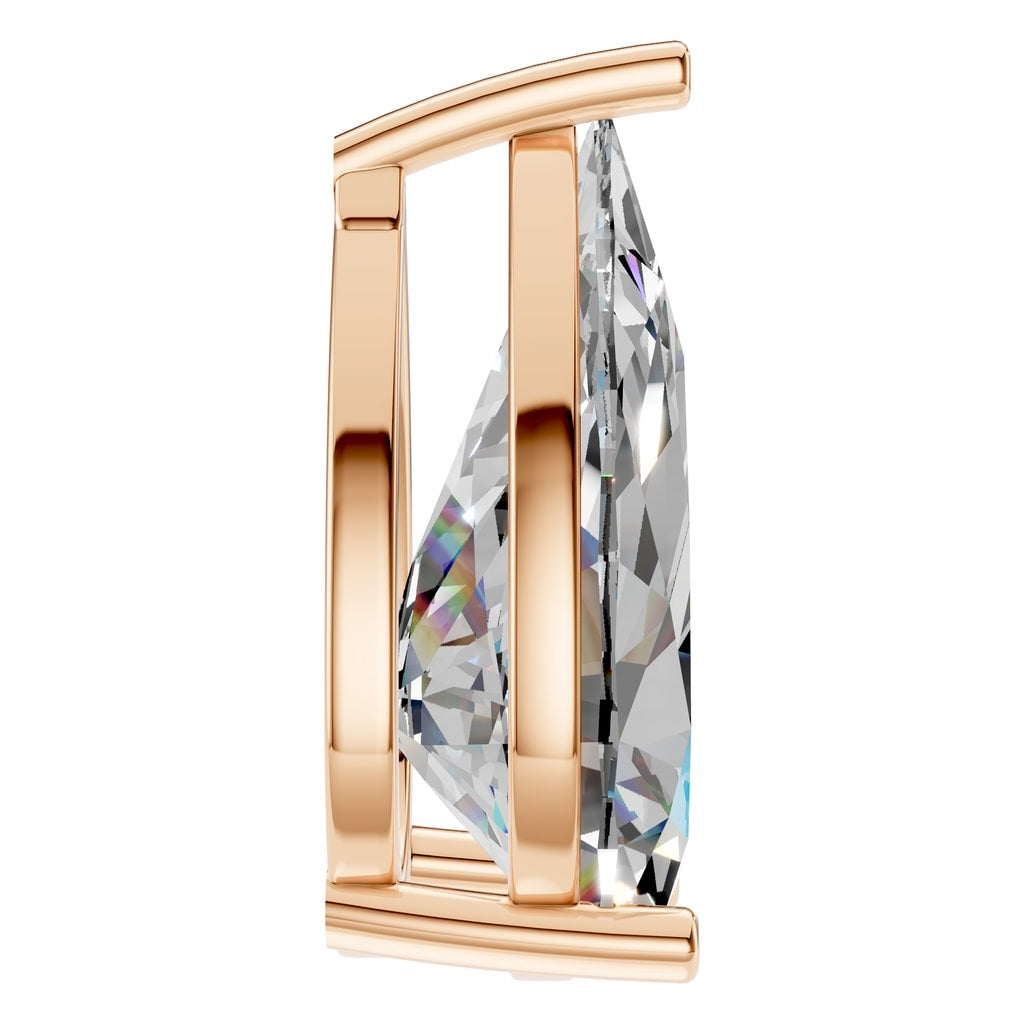 PE-0662 Rose Gold Pendant SET - Side View