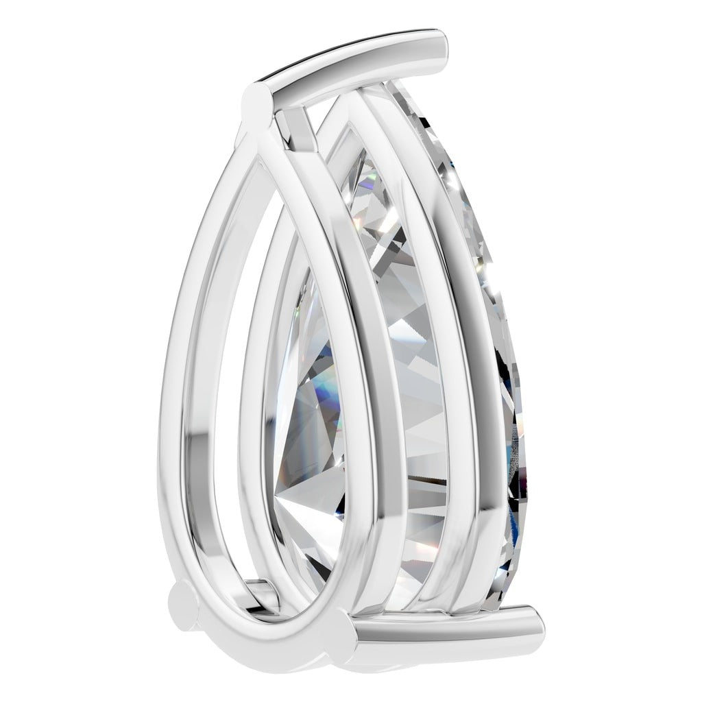 PE-0662 White Gold Pendant SET - Angle View