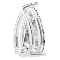 PE-0662 White Gold Pendant SET - Angle View