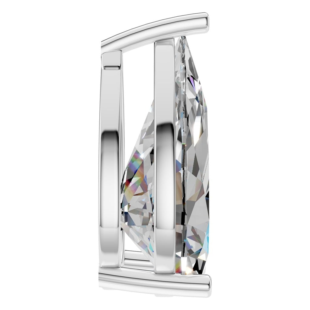 PE-0662 White Gold Pendant SET - Side View