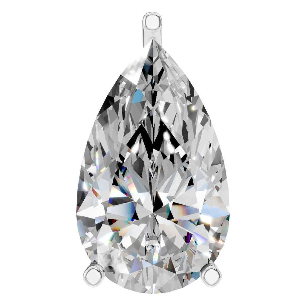 PE-0662 White Gold Pendant SET - Back View
