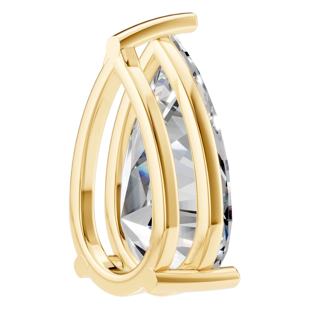 PE-0662 Yellow Gold Pendant SET - Angle View