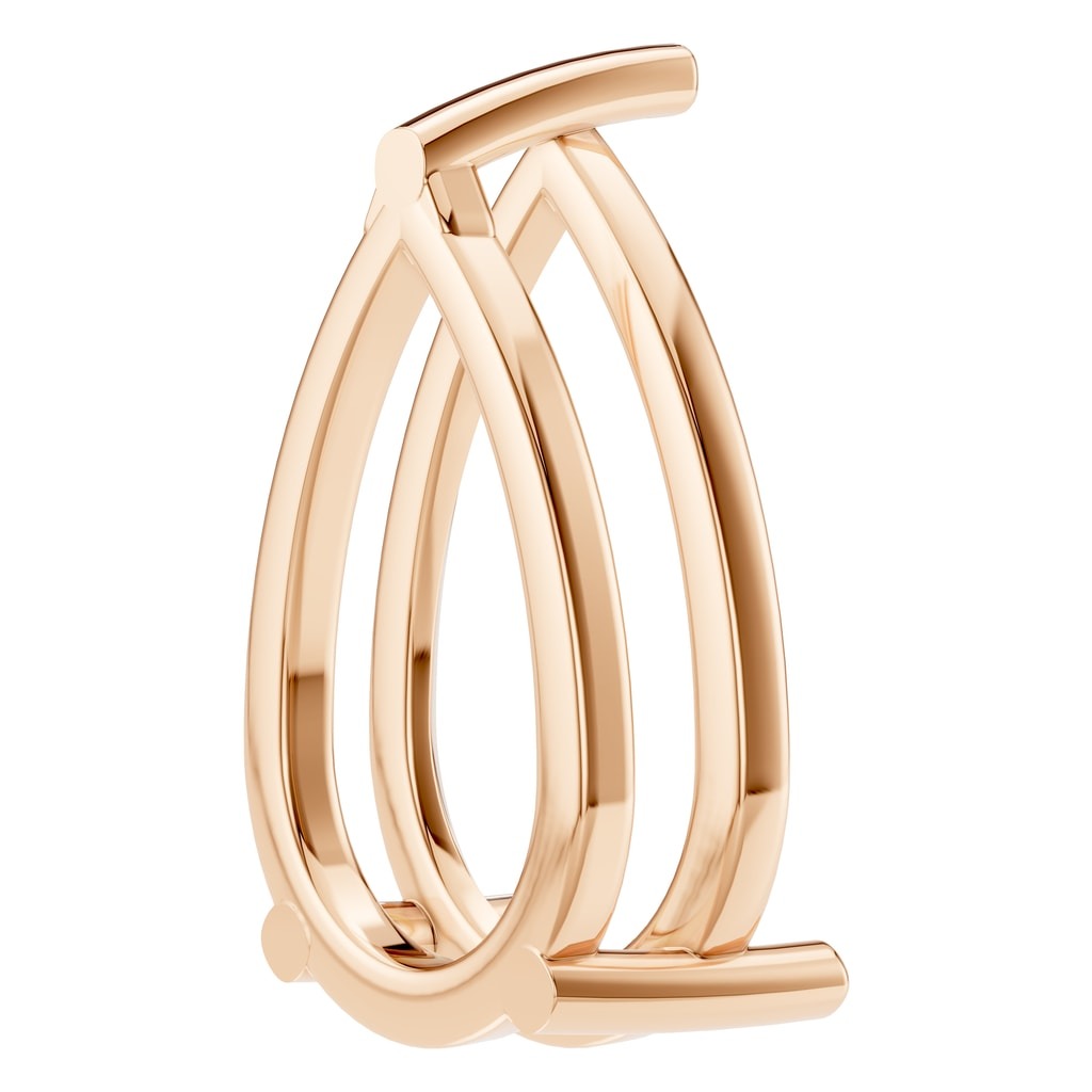 PE-0662 Rose Gold Pendant UNSET - Angle View