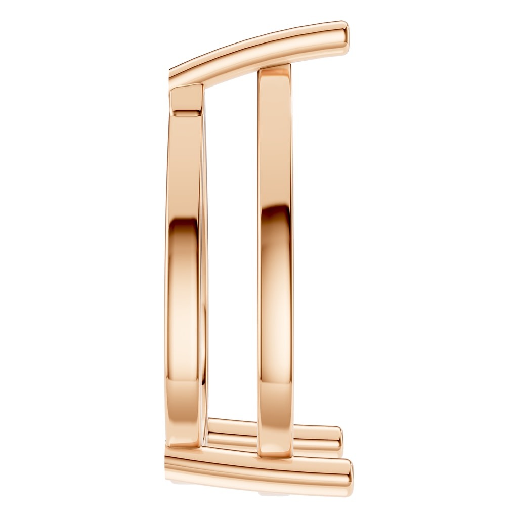 PE-0662 Rose Gold Pendant UNSET - Side View