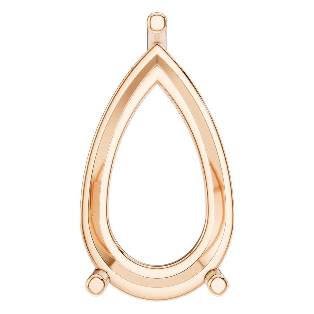 PE-0662 Rose Gold Pendant UNSET - Back View