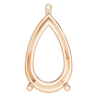 PE-0662 Rose Gold Pendant UNSET - Back View