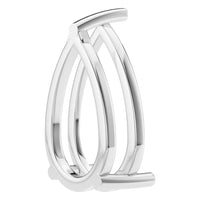 PE-0662 White Gold Pendant UNSET - Angle View