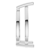 PE-0662 White Gold Pendant UNSET - Side View