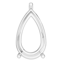 PE-0662 White Gold Pendant UNSET - Back View
