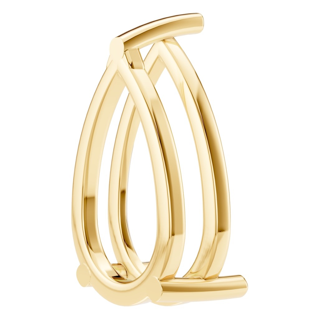 PE-0662 Yellow Gold Pendant UNSET - Angle View