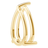 PE-0662 Yellow Gold Pendant UNSET - Angle View