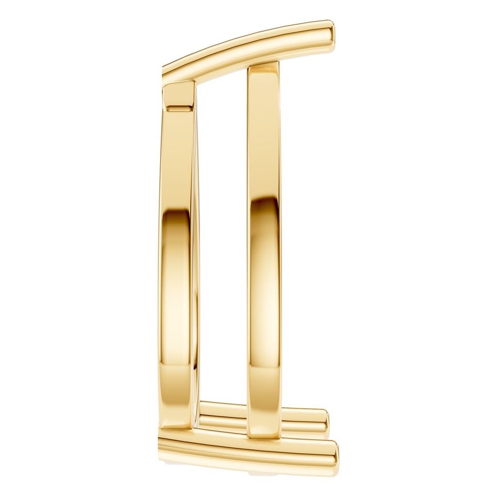 PE-0662 Yellow Gold Pendant UNSET - Side View