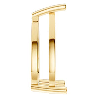 PE-0662 Yellow Gold Pendant UNSET - Side View