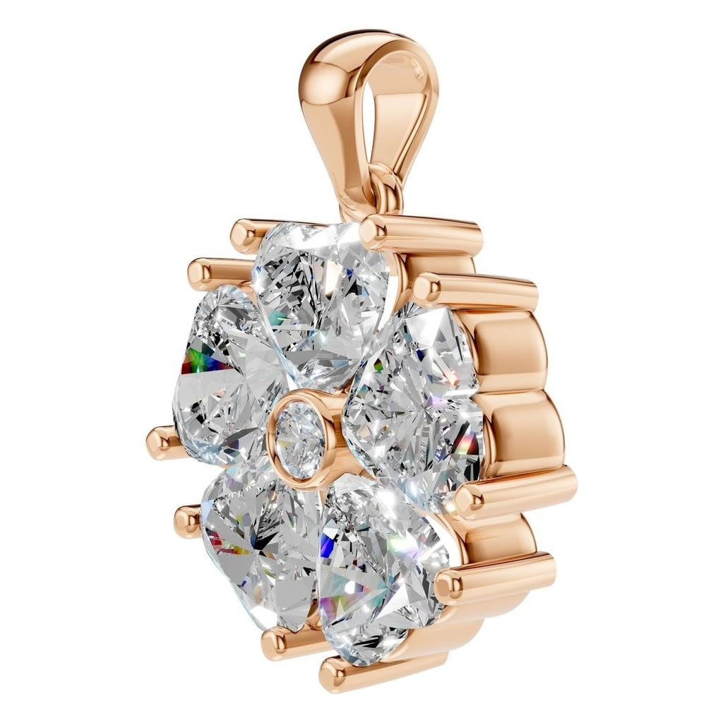 PE-0756 Rose Gold Pendant SET - ANGLE