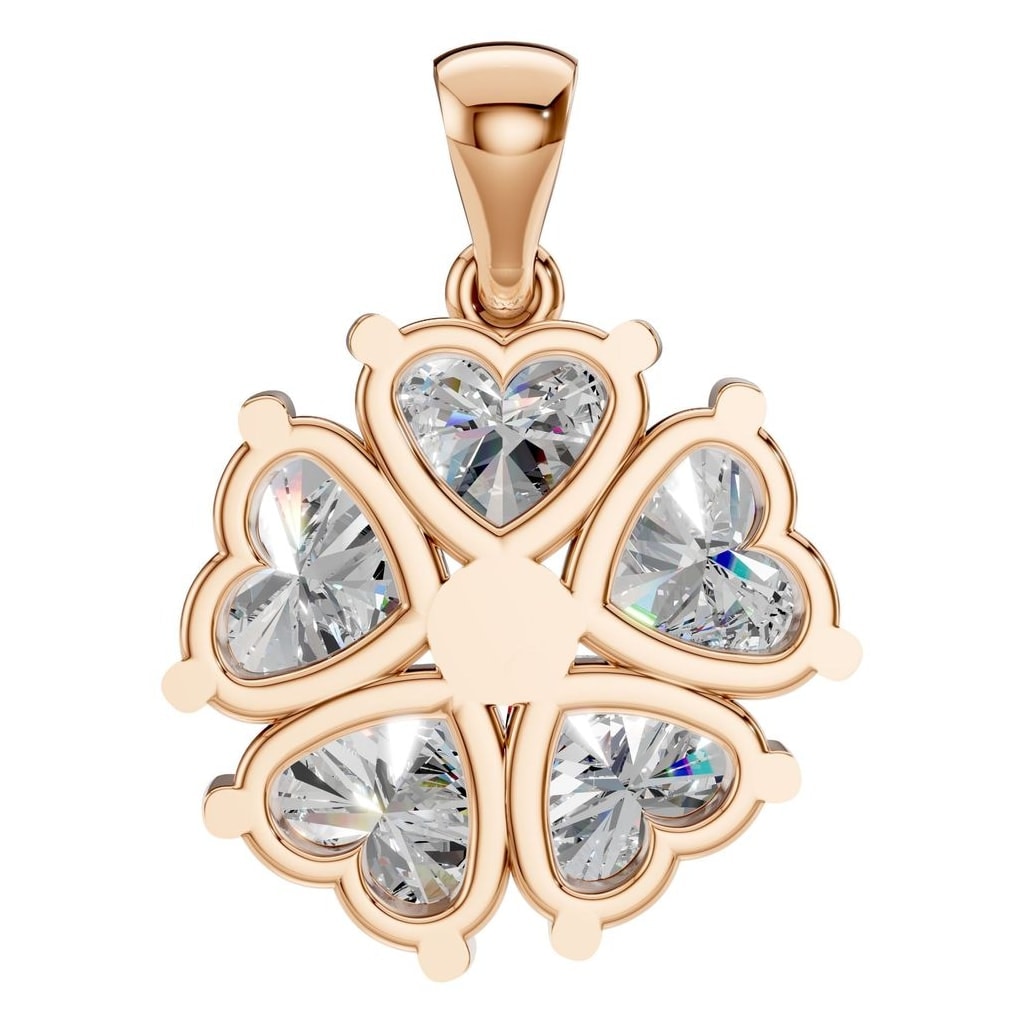 PE-0756 Rose Gold Pendant SET - BACK