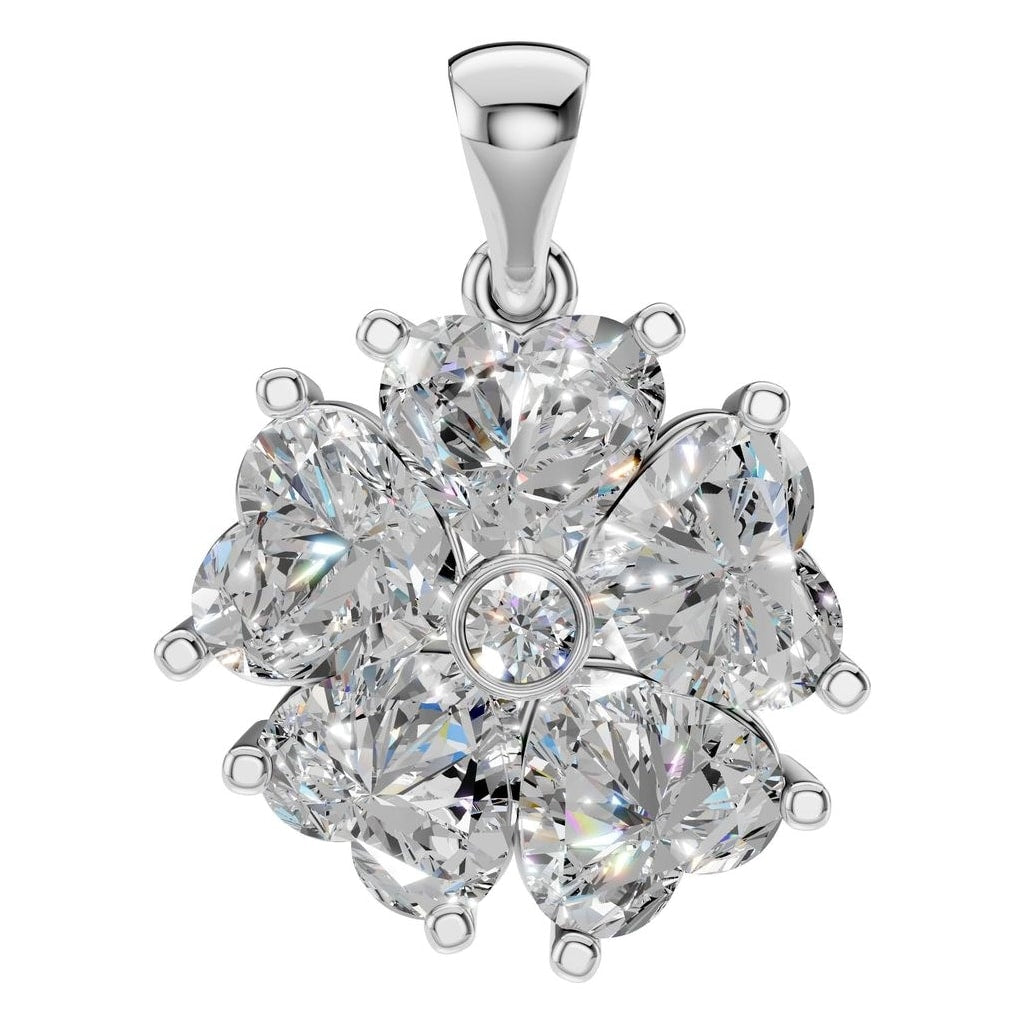 PE-0756 White Gold Pendant SET - Main View