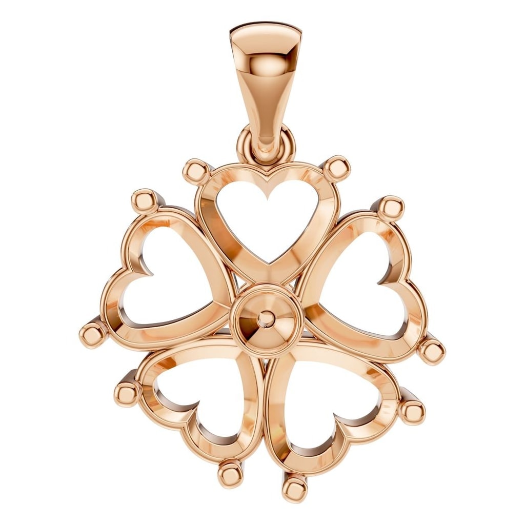 PE-0756 Rose Gold Pendant UNSET - Main View