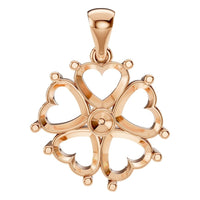 PE-0756 Rose Gold Pendant UNSET - Main View