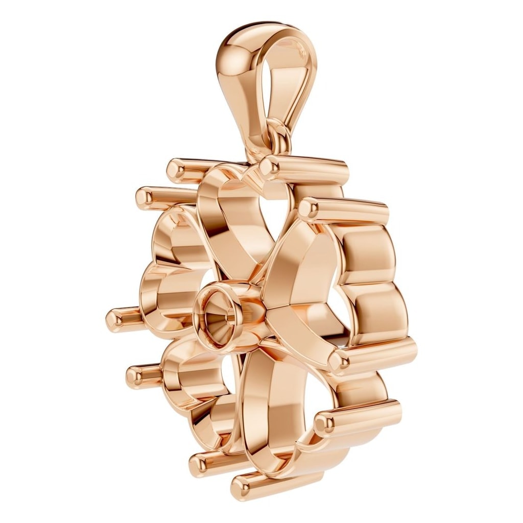 PE-0756 Rose Gold Pendant UNSET - ANGLE