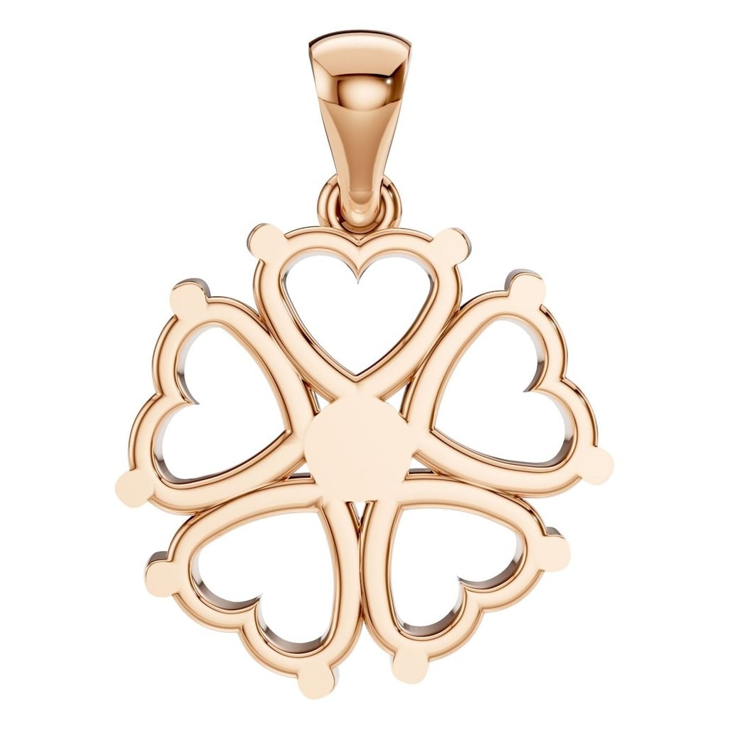 PE-0756 Rose Gold Pendant UNSET - BACK