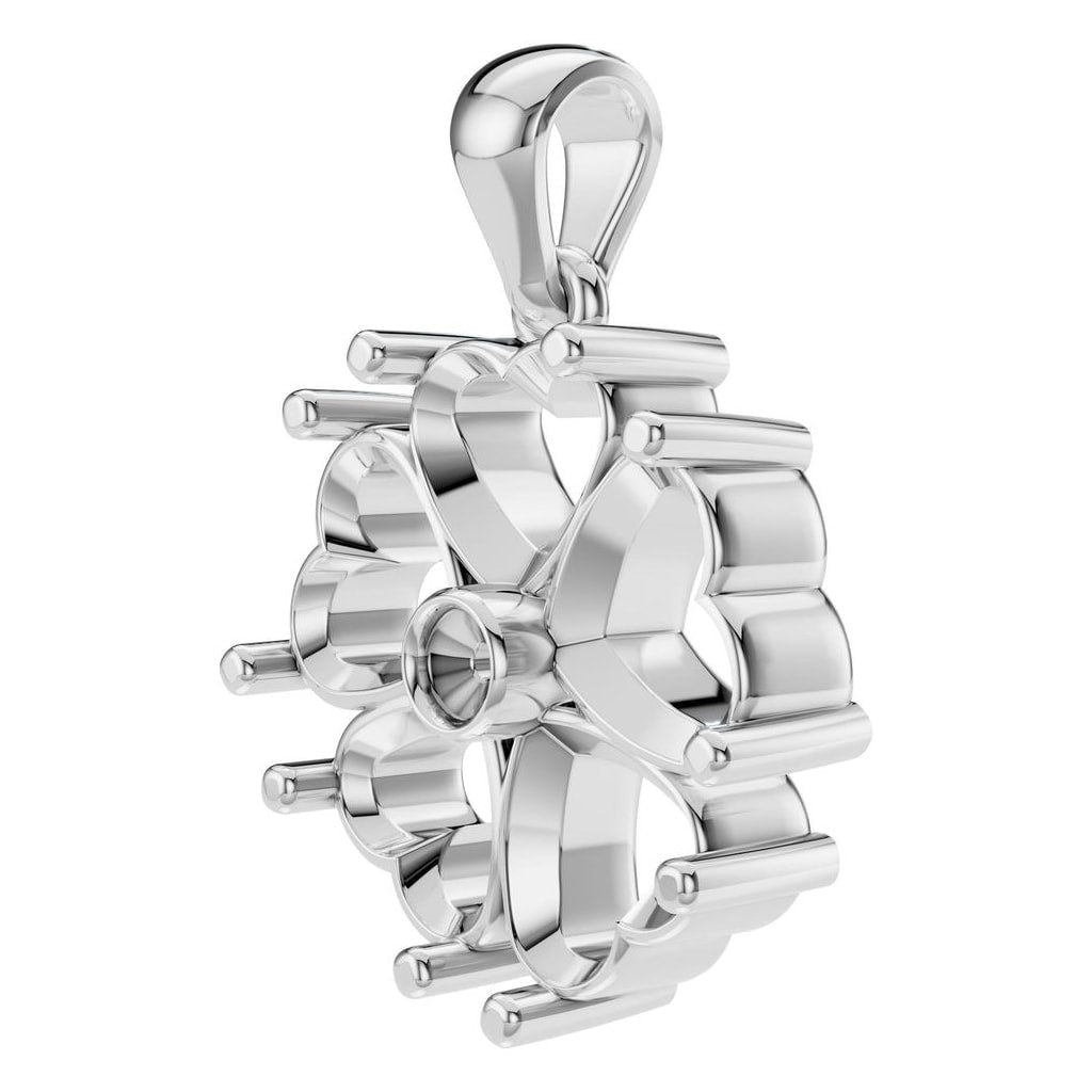 PE-0756 White Gold Pendant UNSET - ANGLE