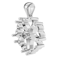 PE-0756 White Gold Pendant UNSET - ANGLE