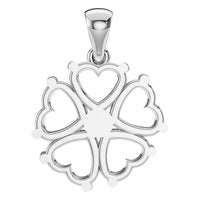 PE-0756 White Gold Pendant UNSET - BACK