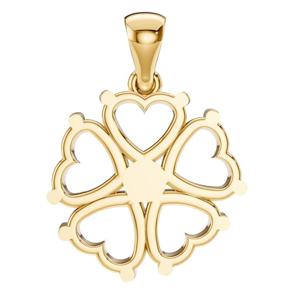 PE-0756 Yellow Gold Pendant UNSET - BACK