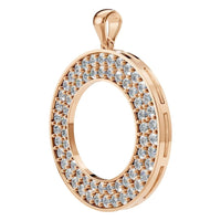 PE-0868 Rose Gold Pendant SET - ANGLE