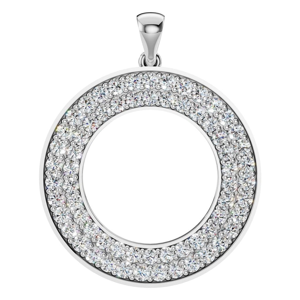 PE-0868 White Gold Pendant SET - Main View