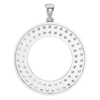 PE-0868 White Gold Pendant SET - BACK
