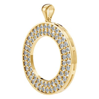 PE-0868 Yellow Gold Pendant SET - ANGLE