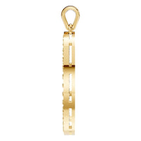 PE-0868 Yellow Gold Pendant SET - Side View