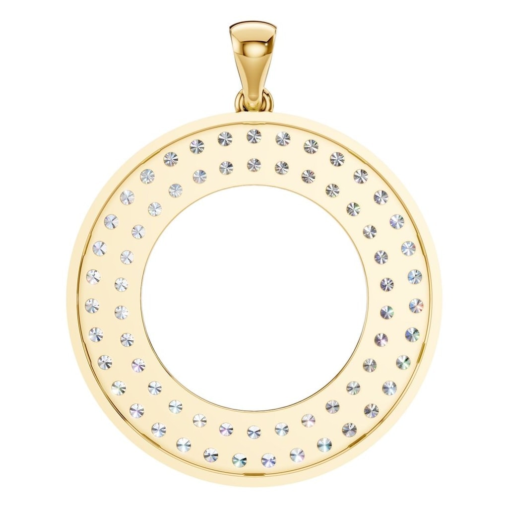 PE-0868 Yellow Gold Pendant SET - BACK