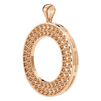 PE-0868 Rose Gold Pendant UNSET - ANGLE