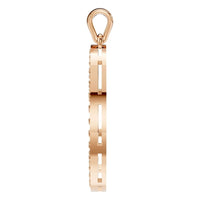 PE-0868 Rose Gold Pendant UNSET - Side View
