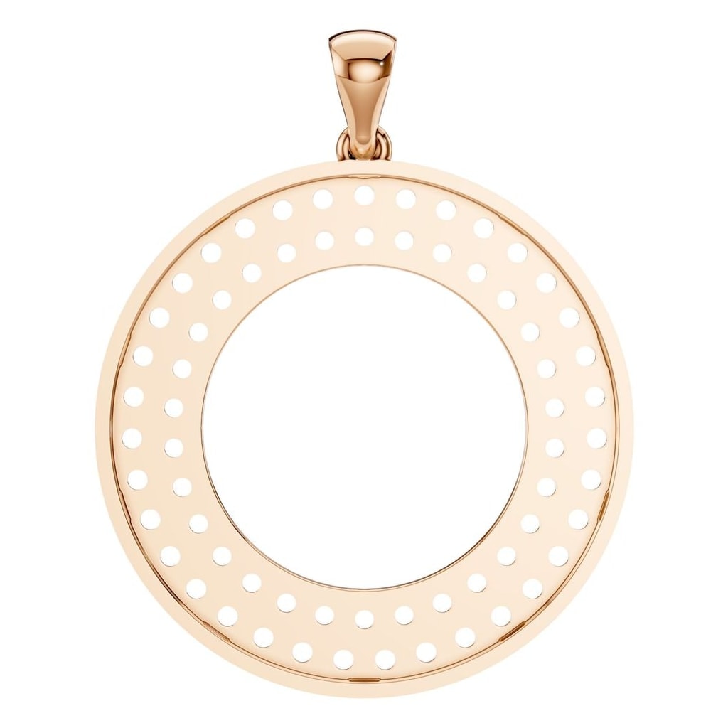 PE-0868 Rose Gold Pendant UNSET - BACK