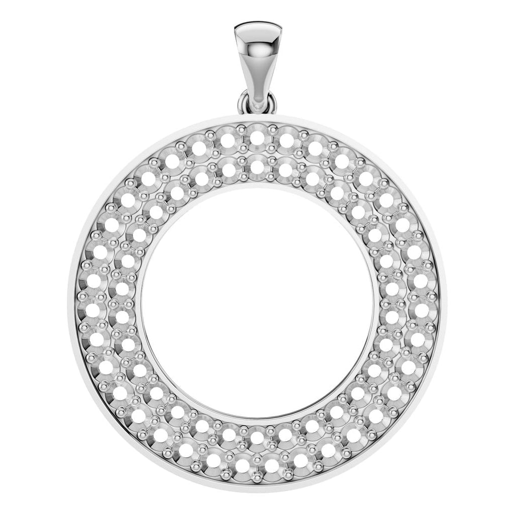 PE-0868 White Gold Pendant UNSET - Main View