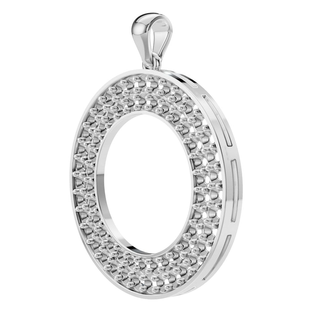 PE-0868 White Gold Pendant UNSET - ANGLE