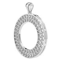 PE-0868 White Gold Pendant UNSET - ANGLE