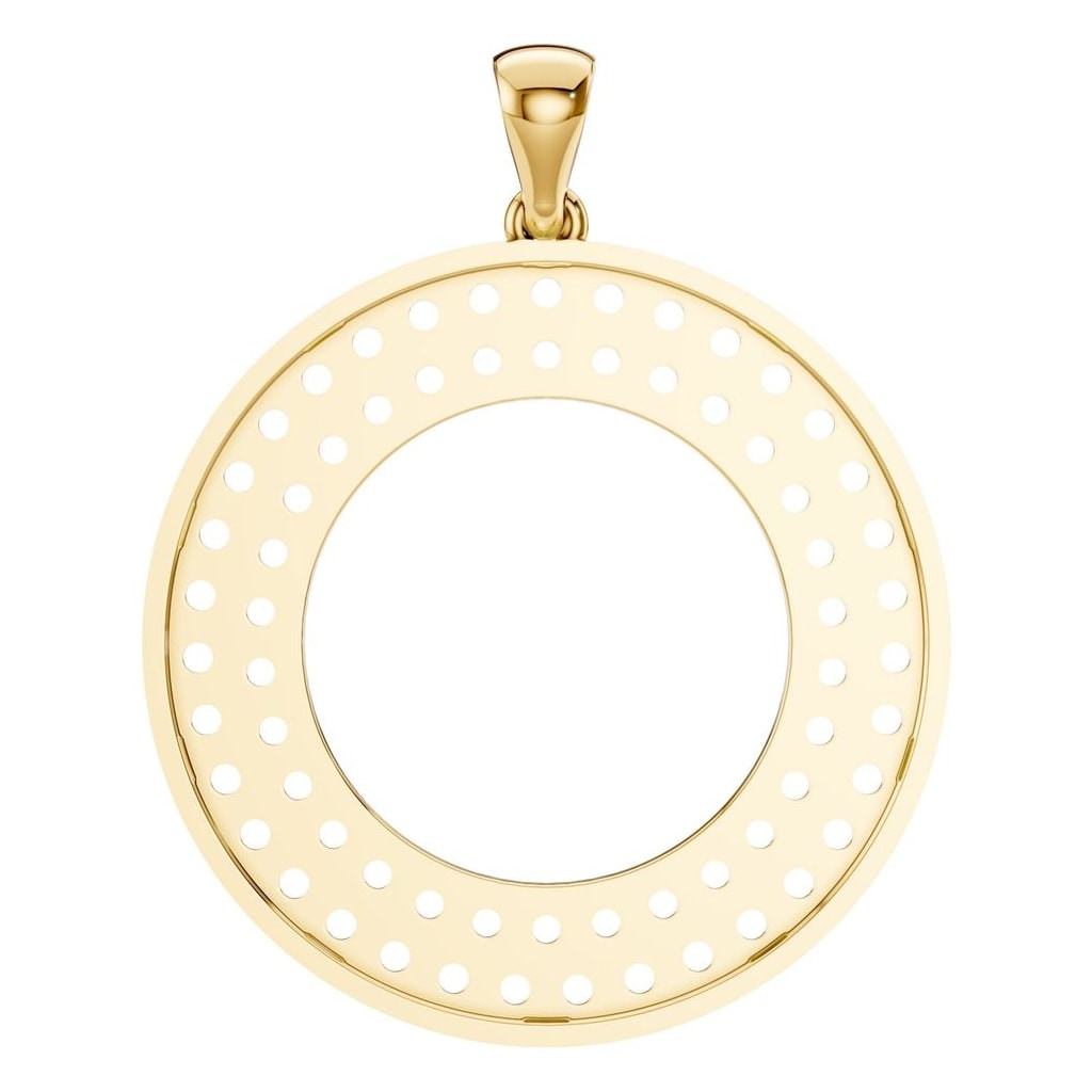 PE-0868 Yellow Gold Pendant UNSET - BACK