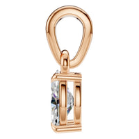 PE-1164 Rose Gold Pendant SET - Side View